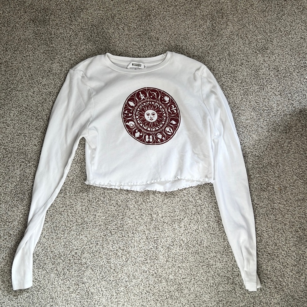 ZODIAC white crop top
